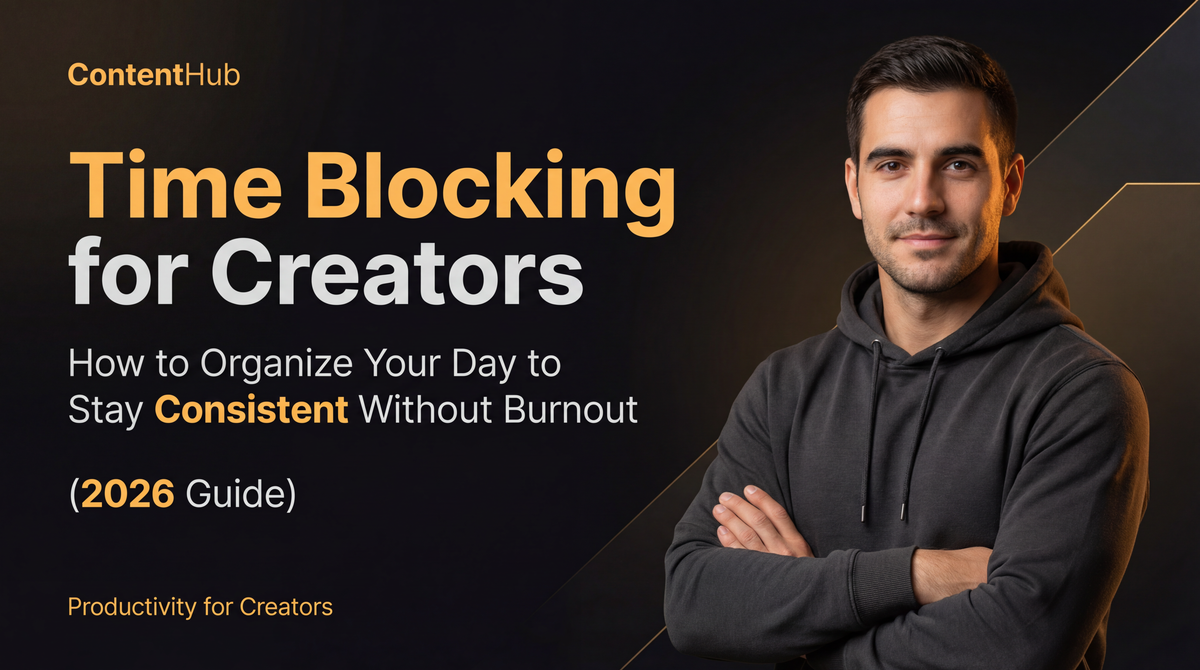Time Blocking for Creators: How to Organize Your Day to Stay Consistent Without Burnout (2026 Guide)